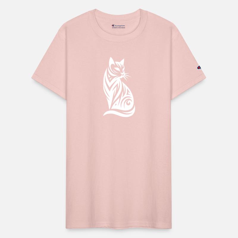 Geometric Tribal Tattoo Of A Noble Cat