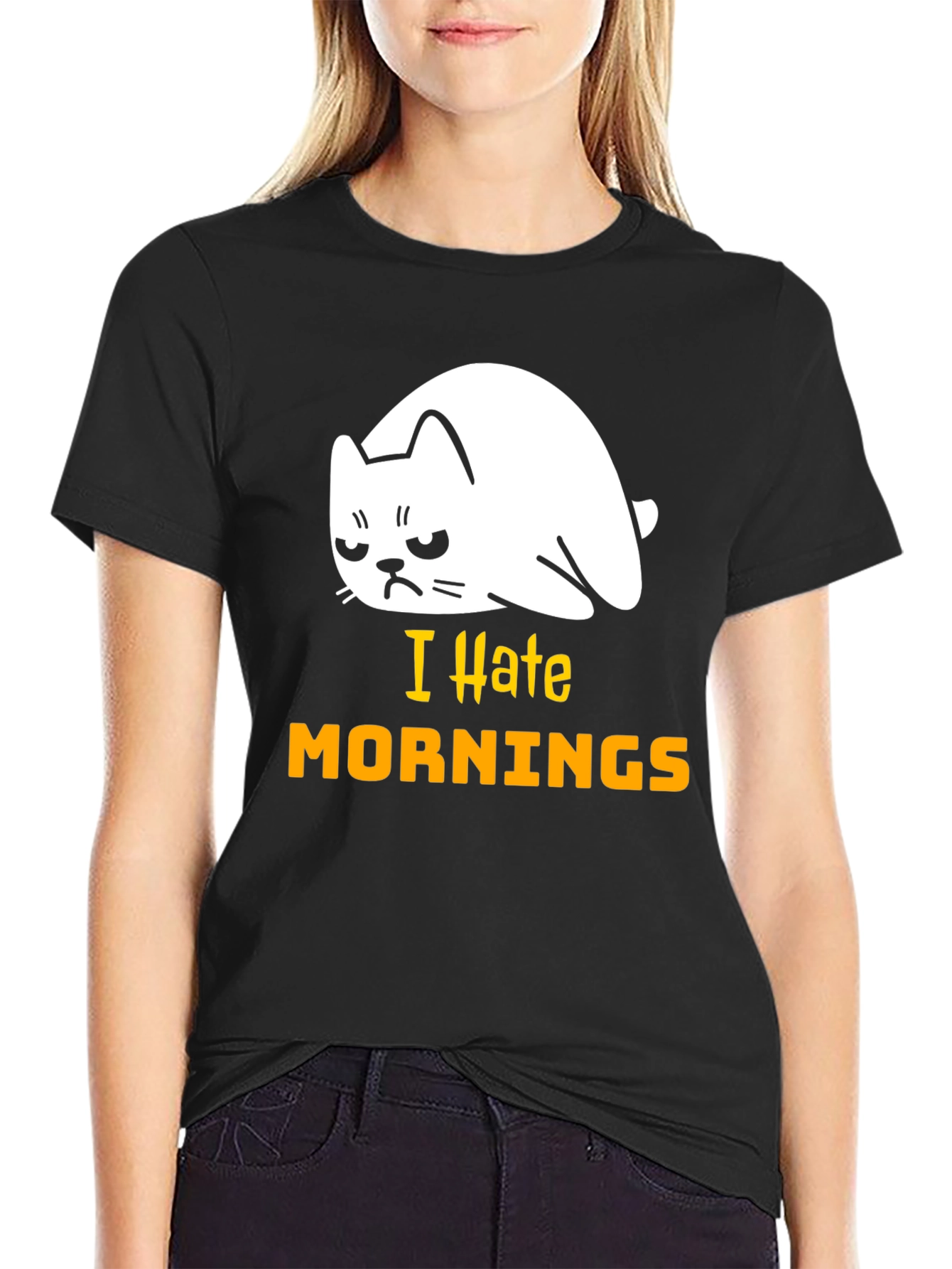 I Hate Mornings Cat T-Shirt