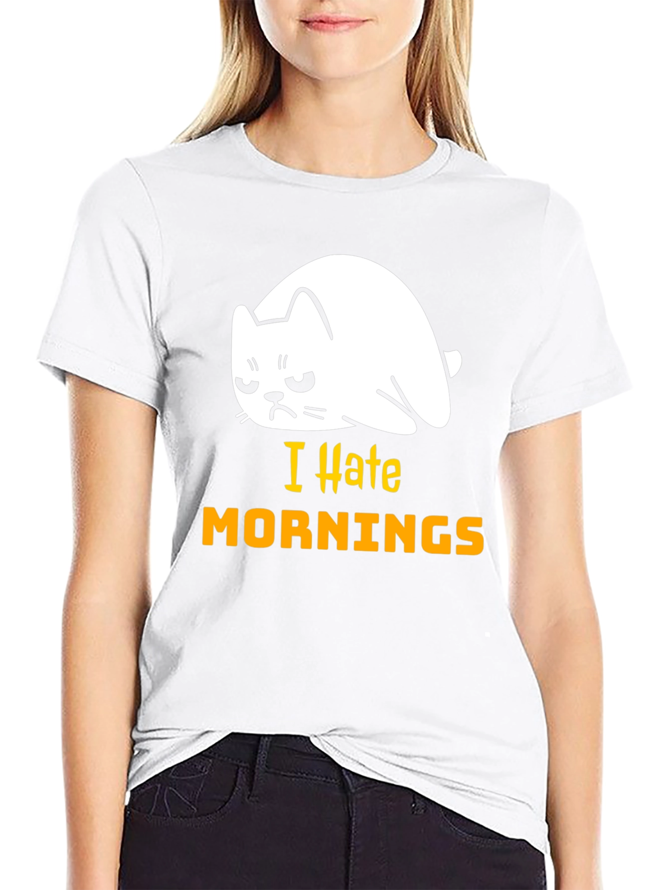 I Hate Mornings Cat T-Shirt
