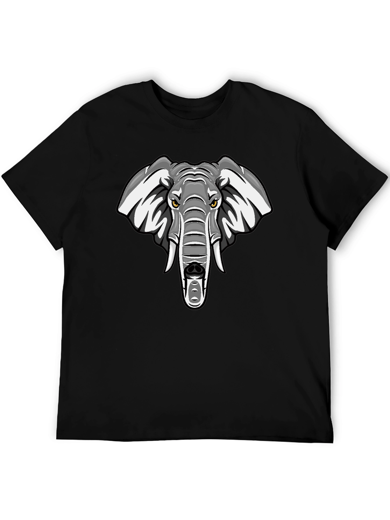 Cool Elephant Graphic T-Shirt - Black