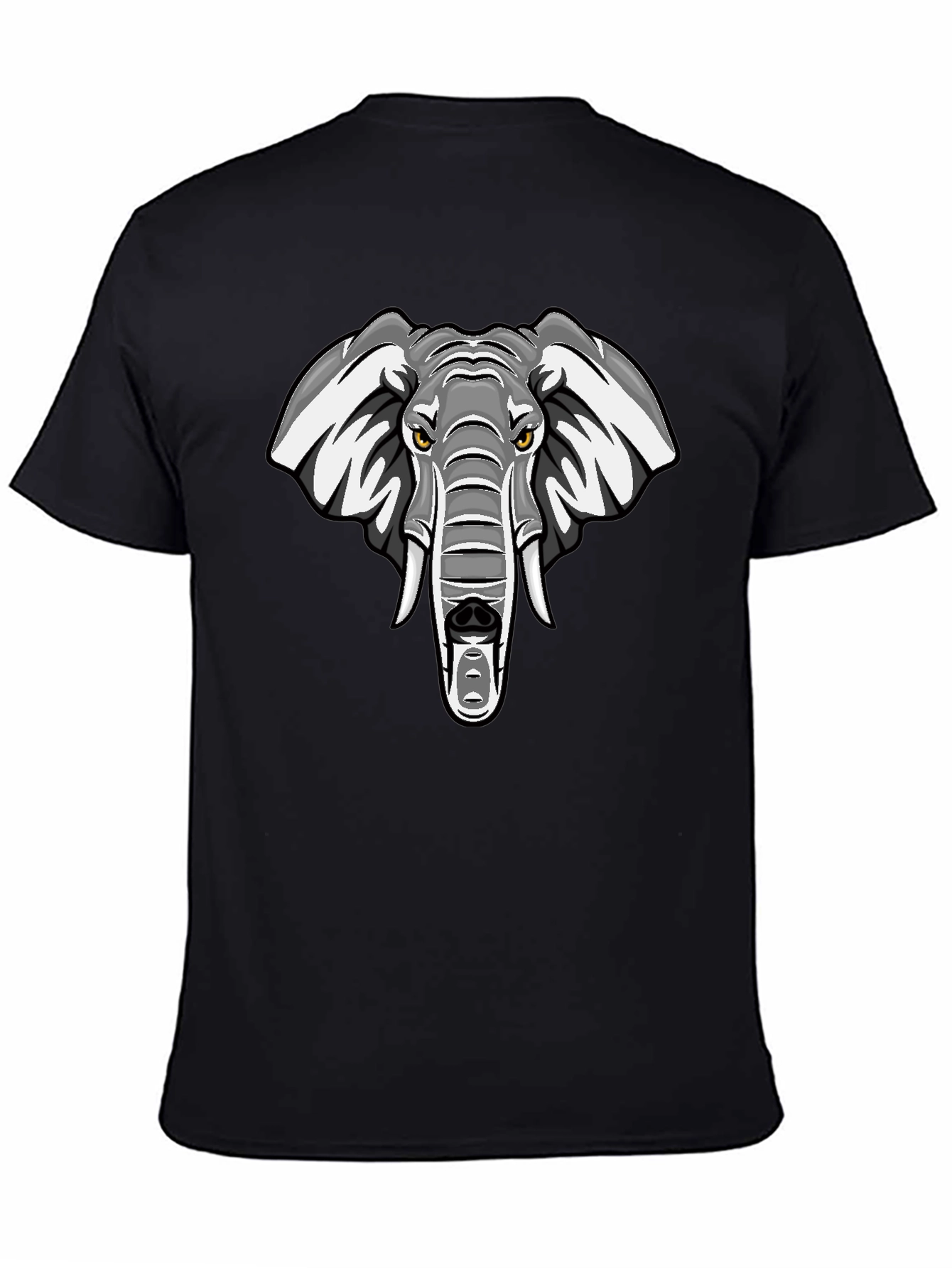 Cool Elephant Graphic T-Shirt - Black