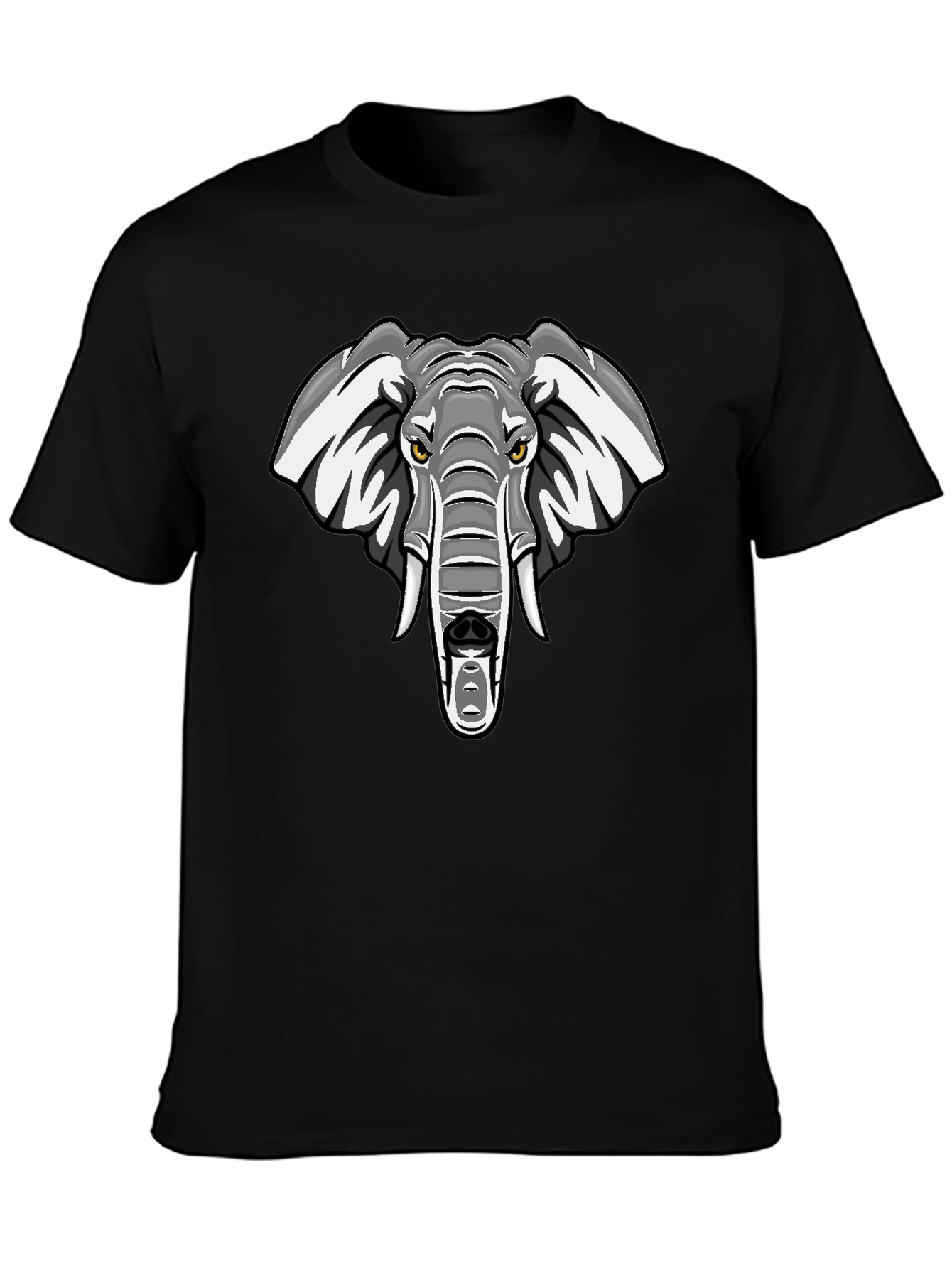 Cool Elephant Graphic T-Shirt - Black