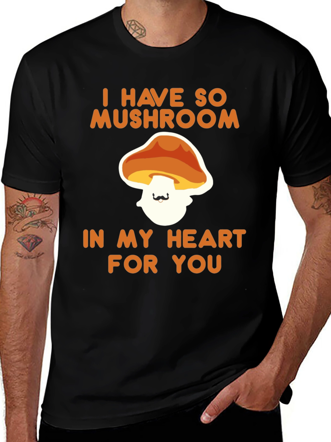 Mushroom Heart Graphic T-Shirt