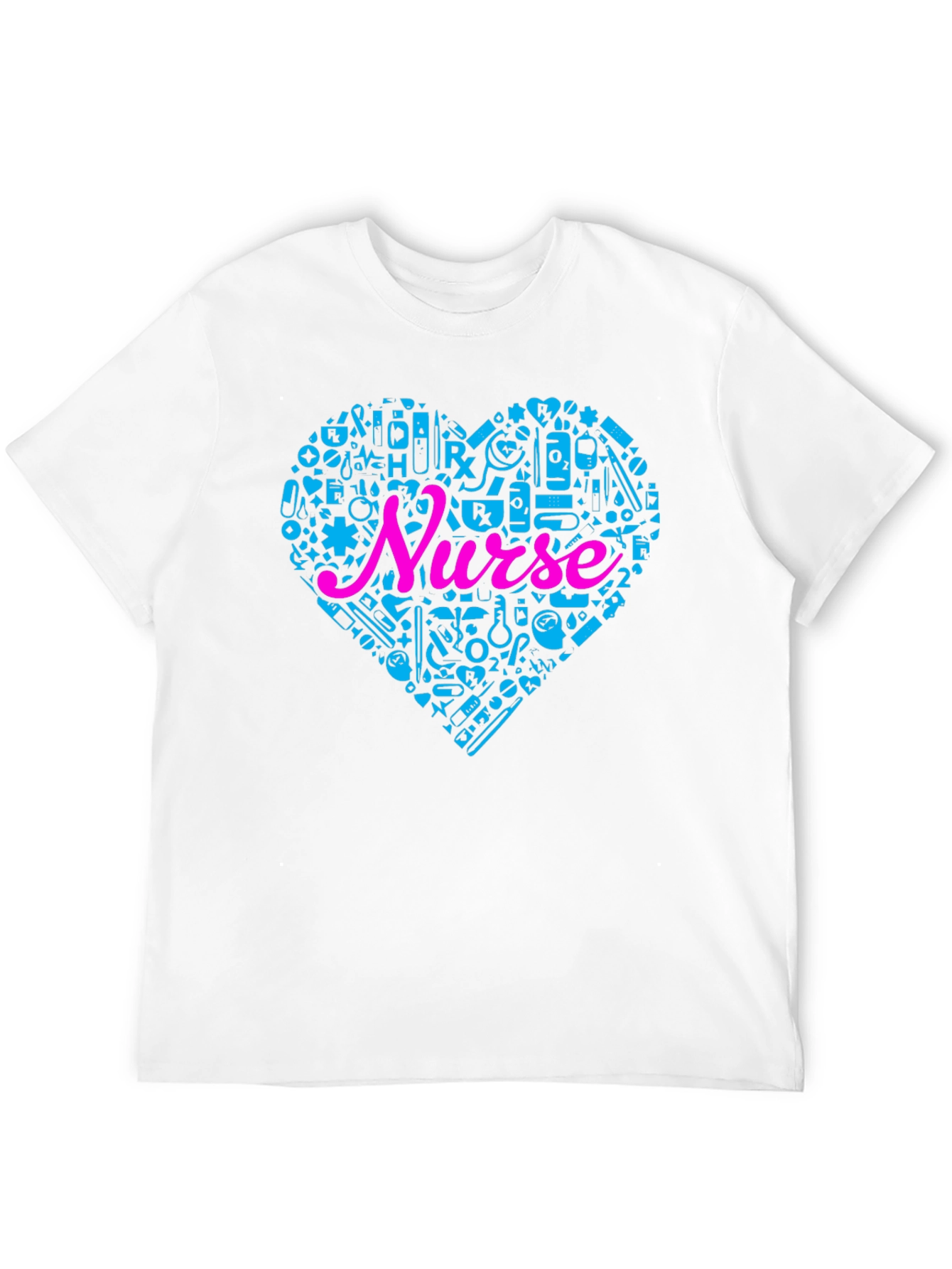 Nurse Heart Graphic T-Shirt Black