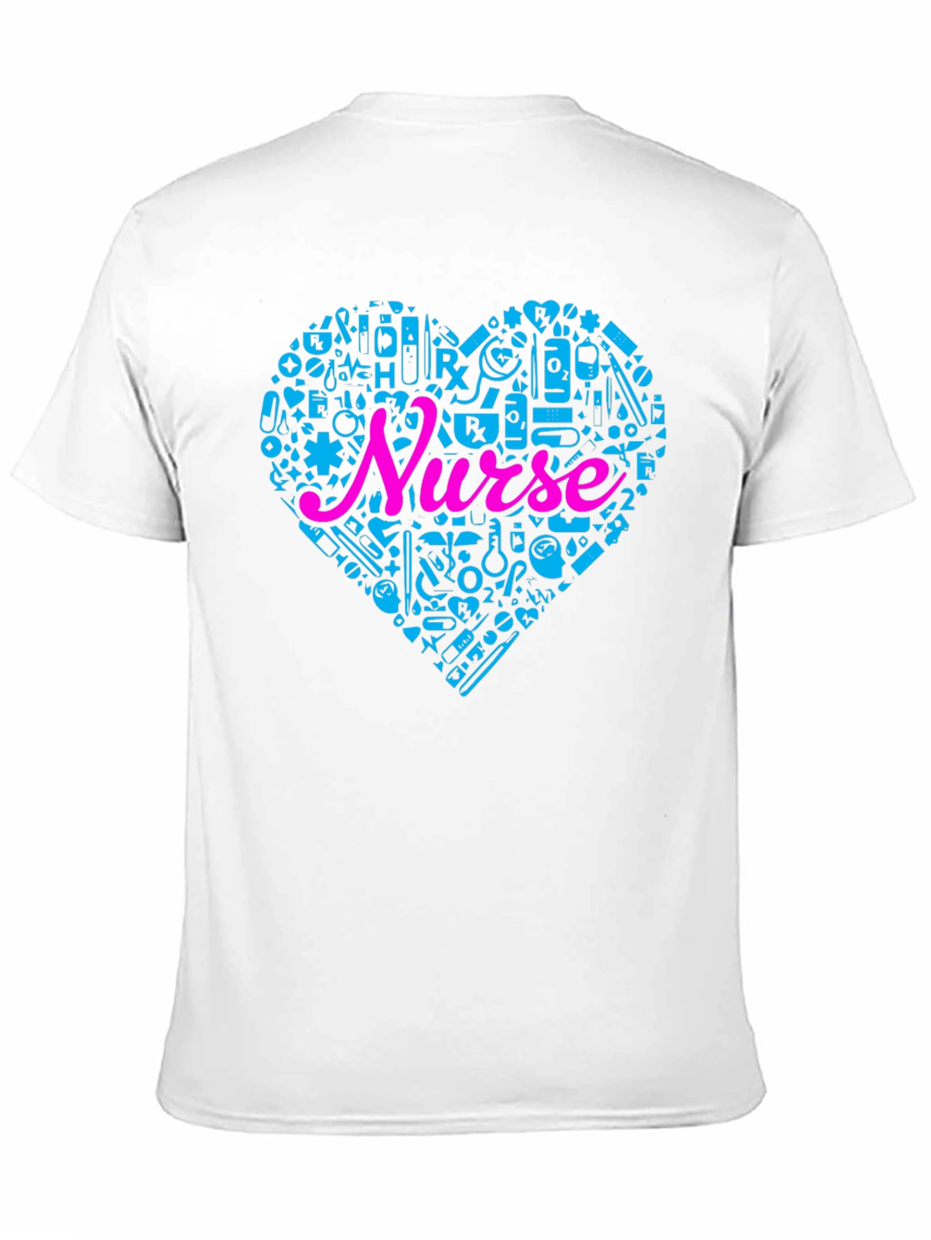 Nurse Heart Graphic T-Shirt Black