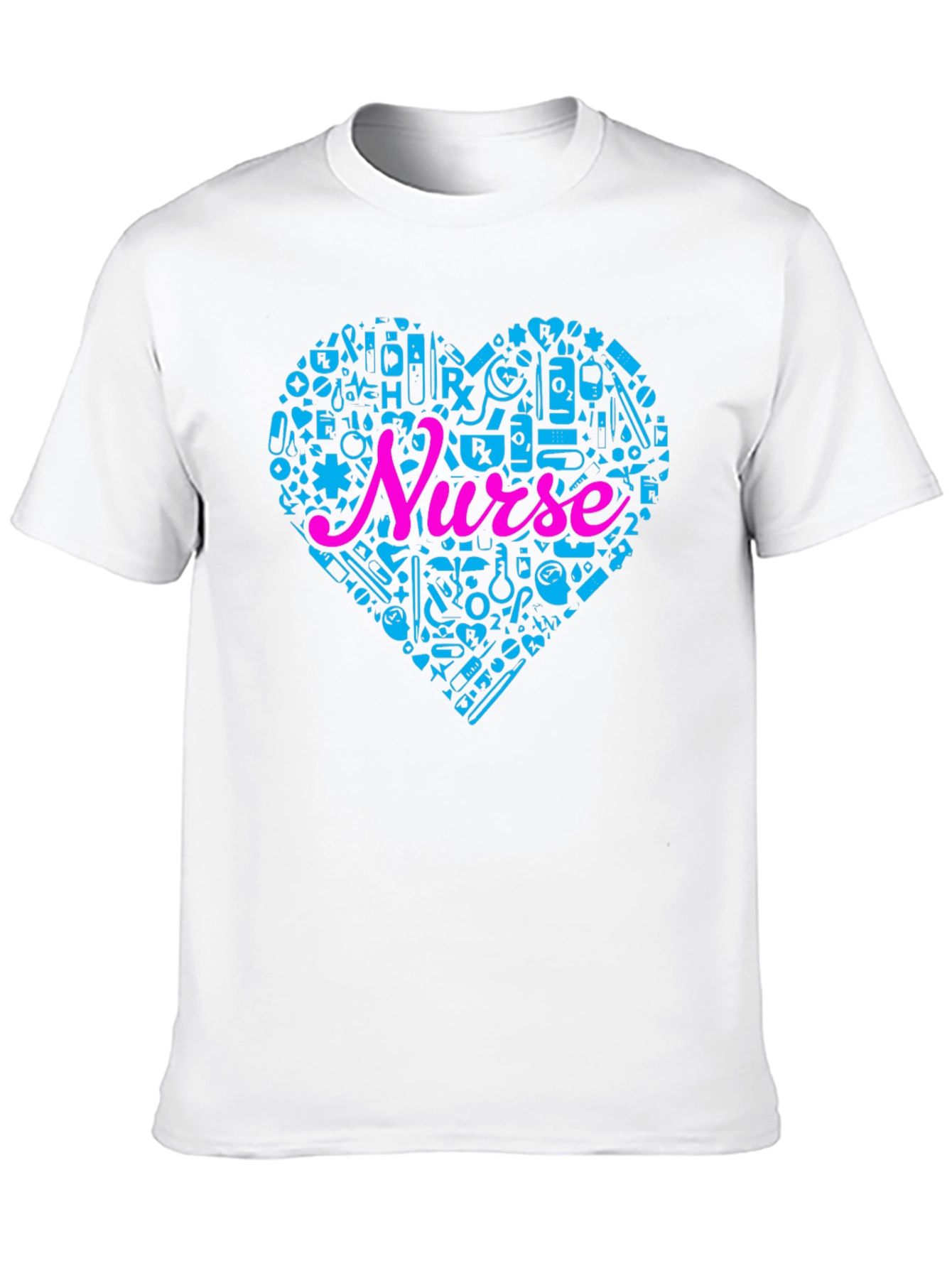 Nurse Heart Graphic T-Shirt Black