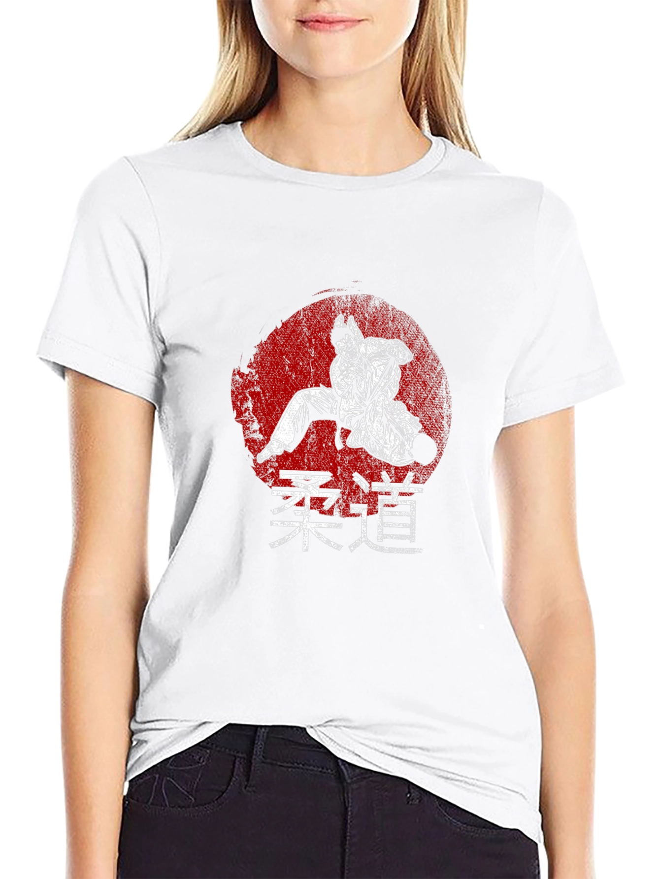 Judo Kanji Design Black T-Shirt