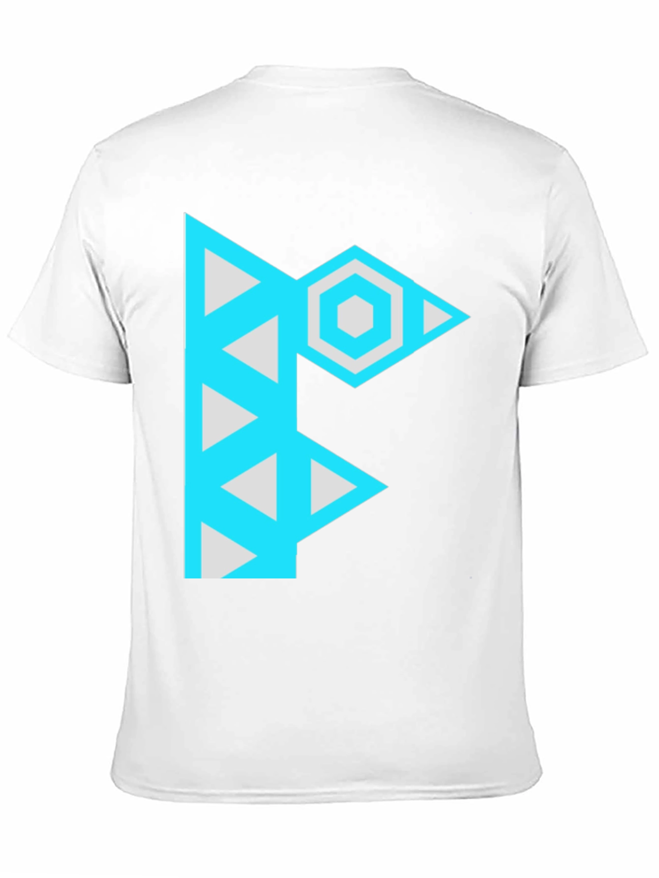 Geometric F Graphic Black Tee