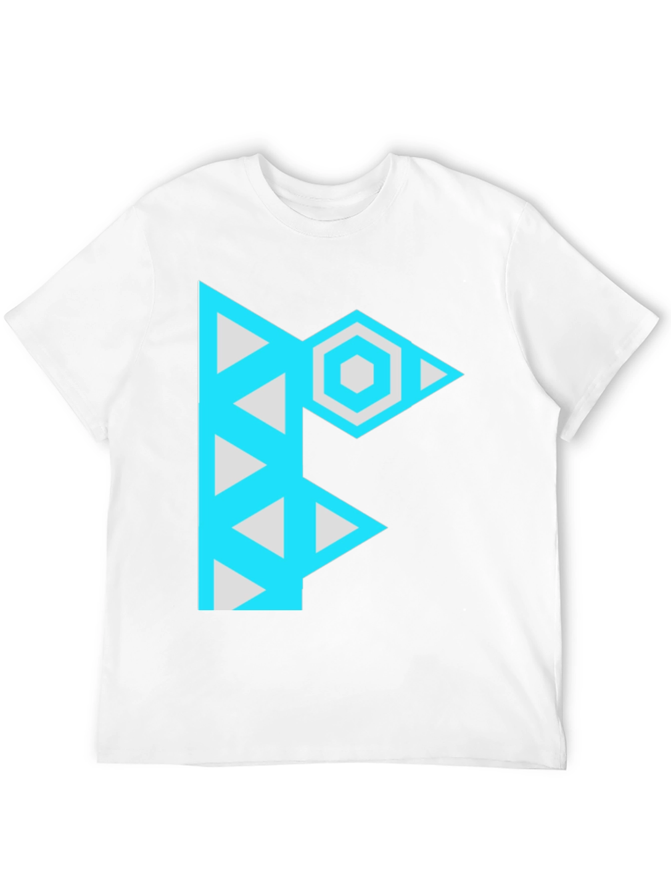 Geometric F Graphic Black Tee