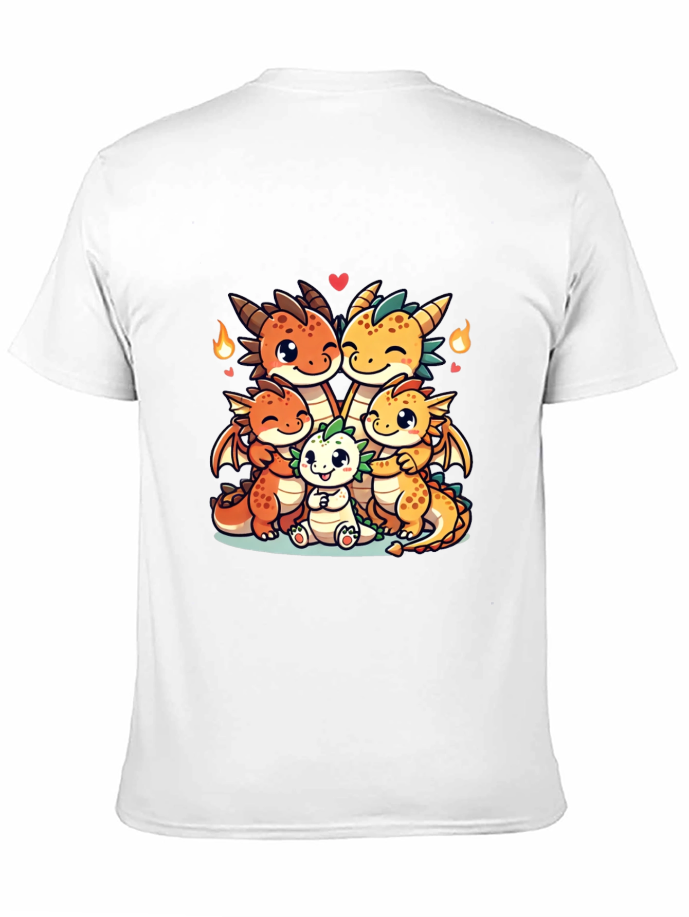 Cute Dragon Family Graphic T-Shirt