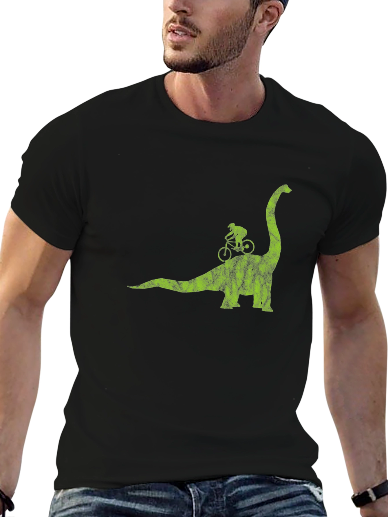 Dino Rider Tee - Mountain Bike Dinosaur Graphic T-Shirt