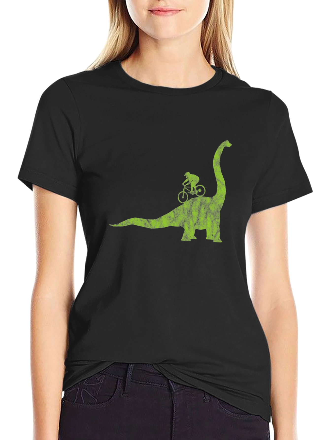 Dino Rider Tee - Mountain Bike Dinosaur Graphic T-Shirt