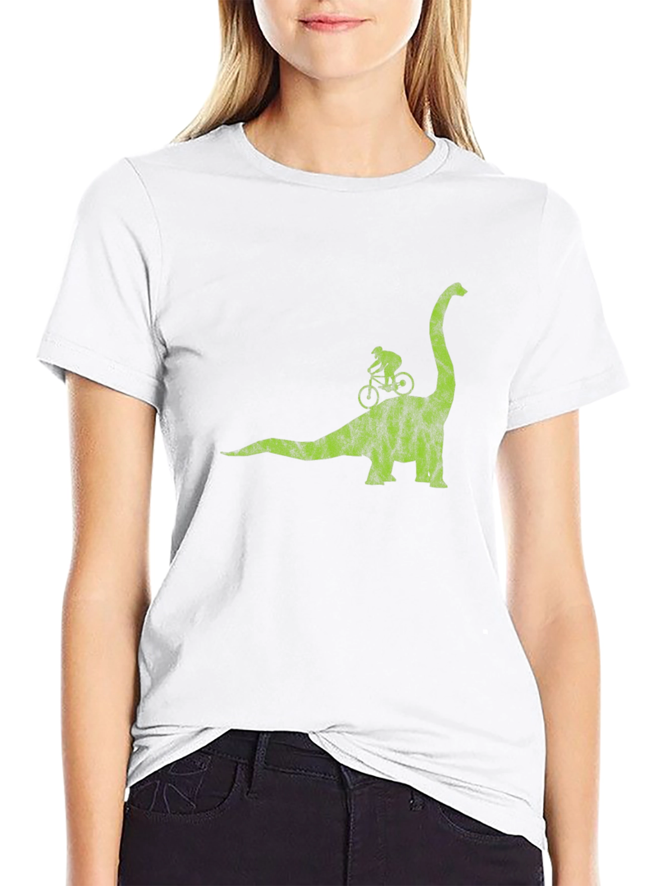Dino Rider Tee - Mountain Bike Dinosaur Graphic T-Shirt