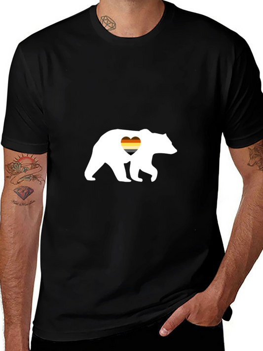 Gay Bear Pride T-Shirt - Black Cotton Tee
