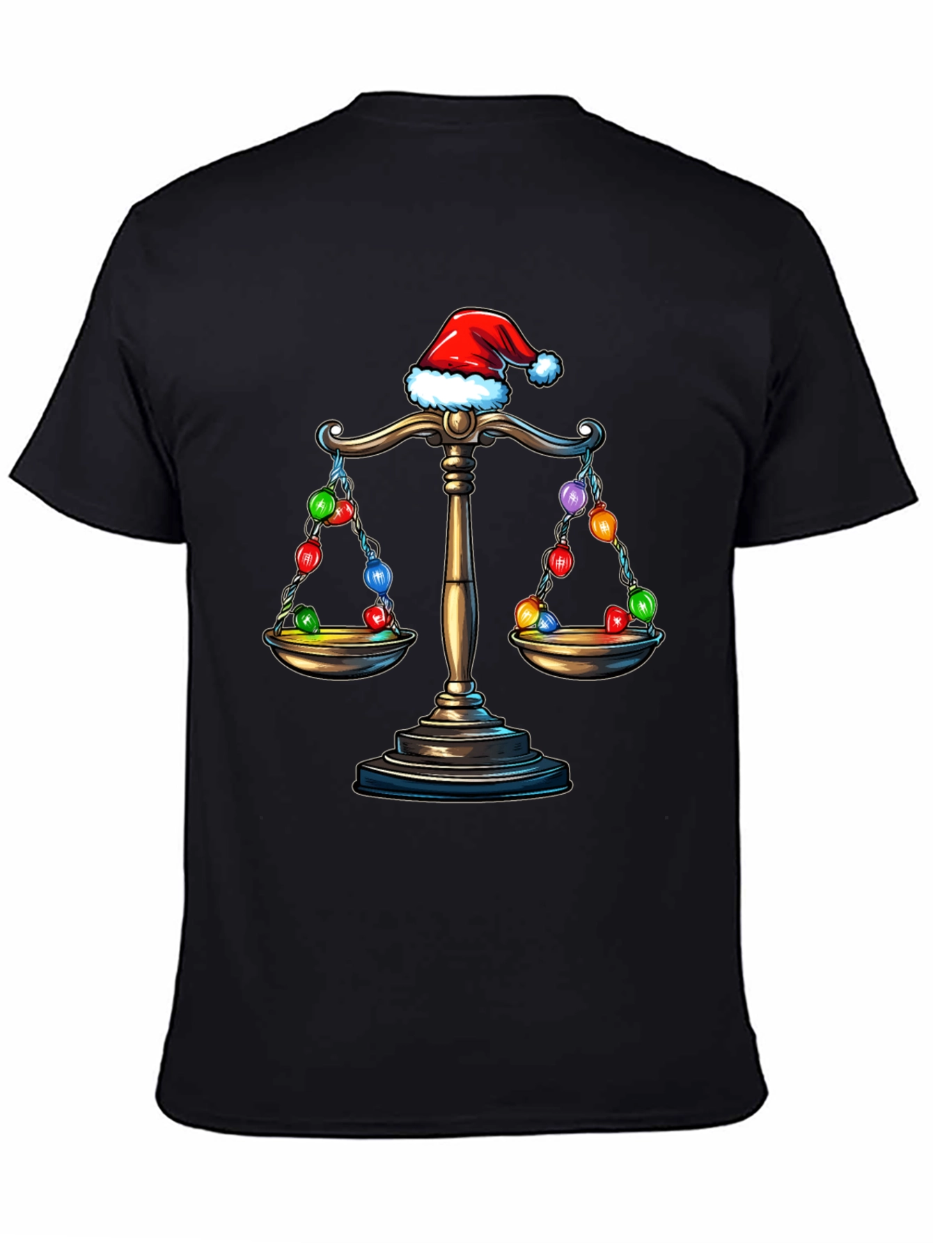 Scales of Justice Santa Hat Christmas Holiday T-Shirt