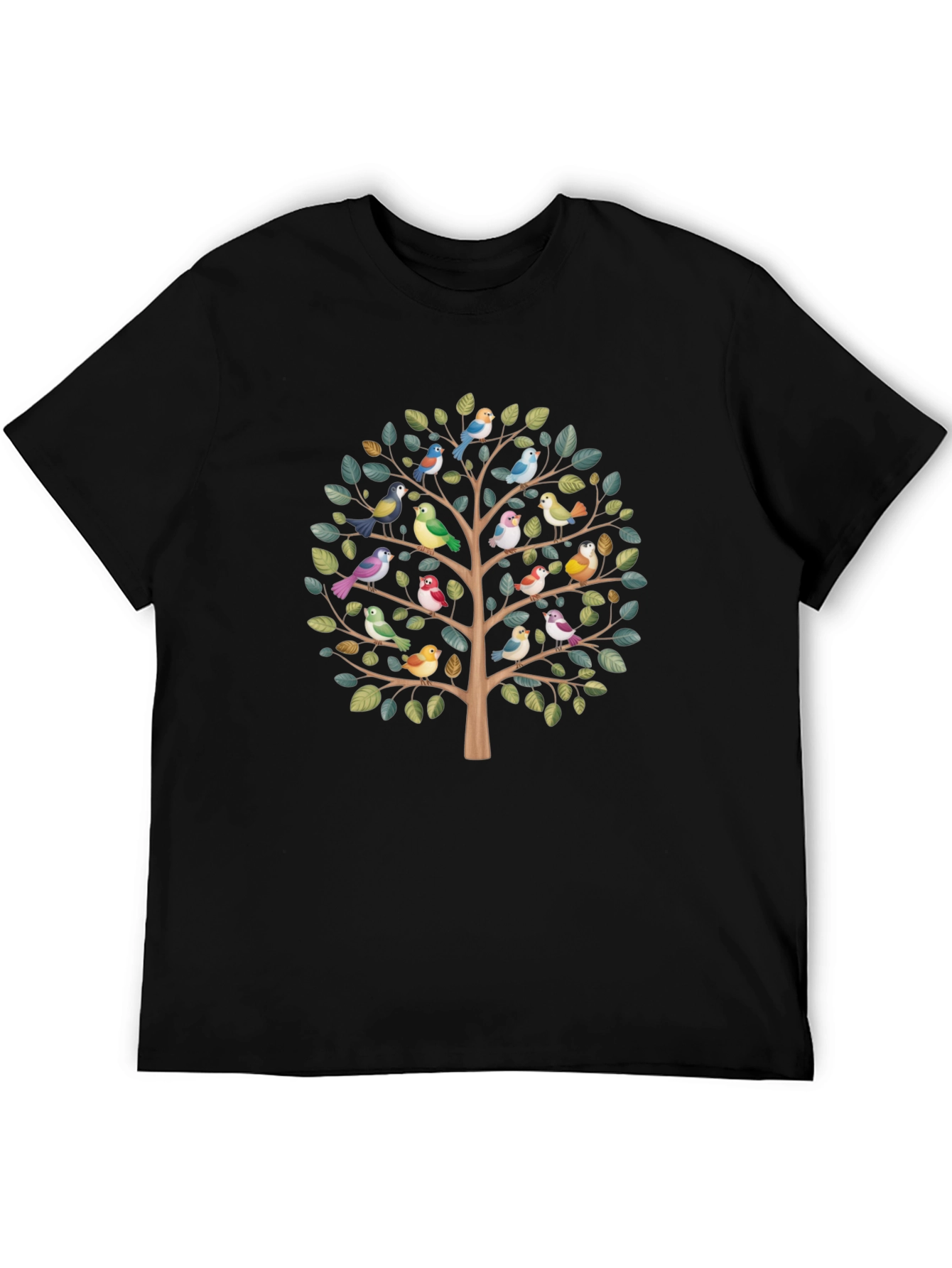 Bird Tree Graphic T-Shirt - Nature Inspired Tee