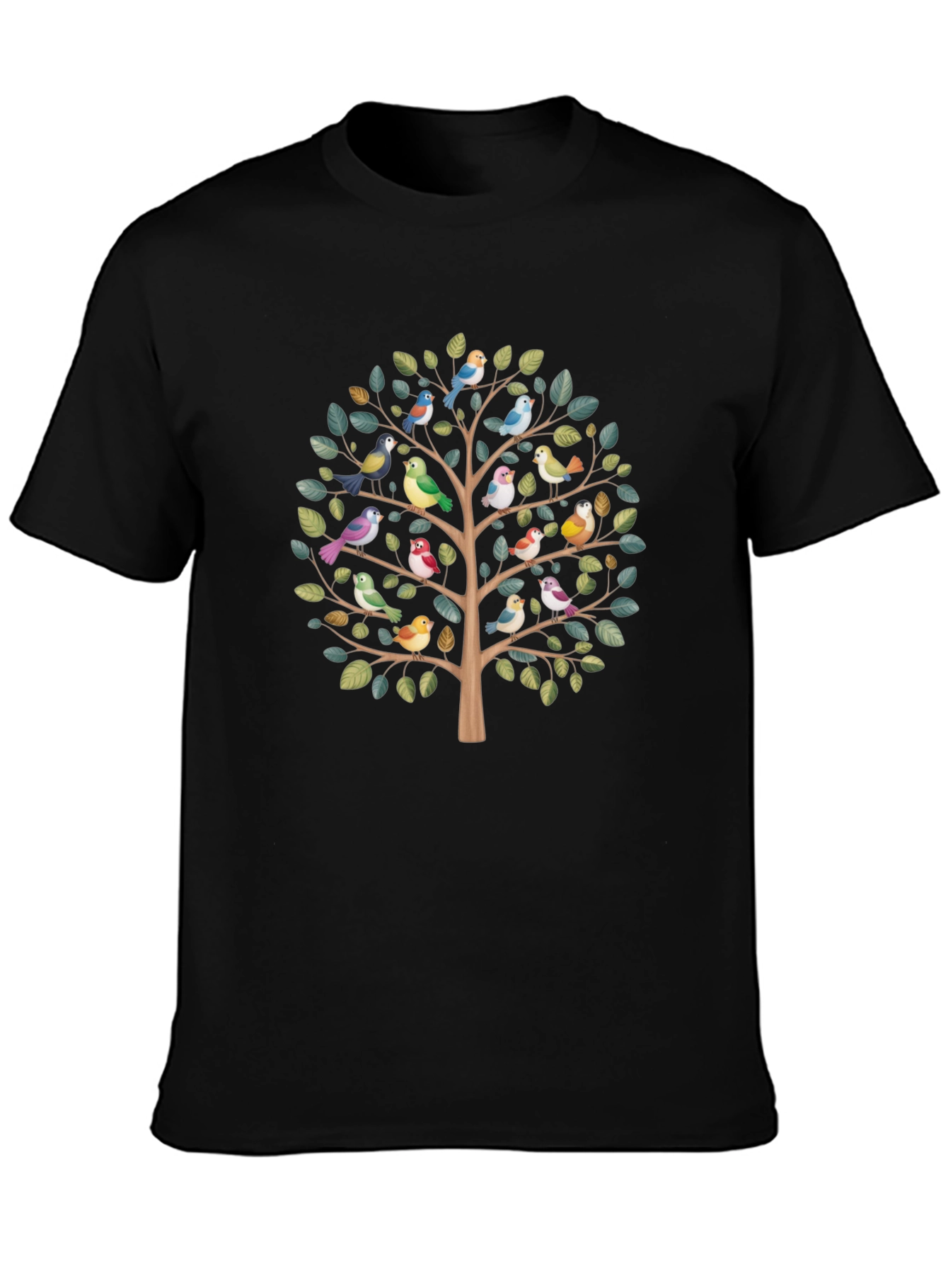 Bird Tree Graphic T-Shirt - Nature Inspired Tee