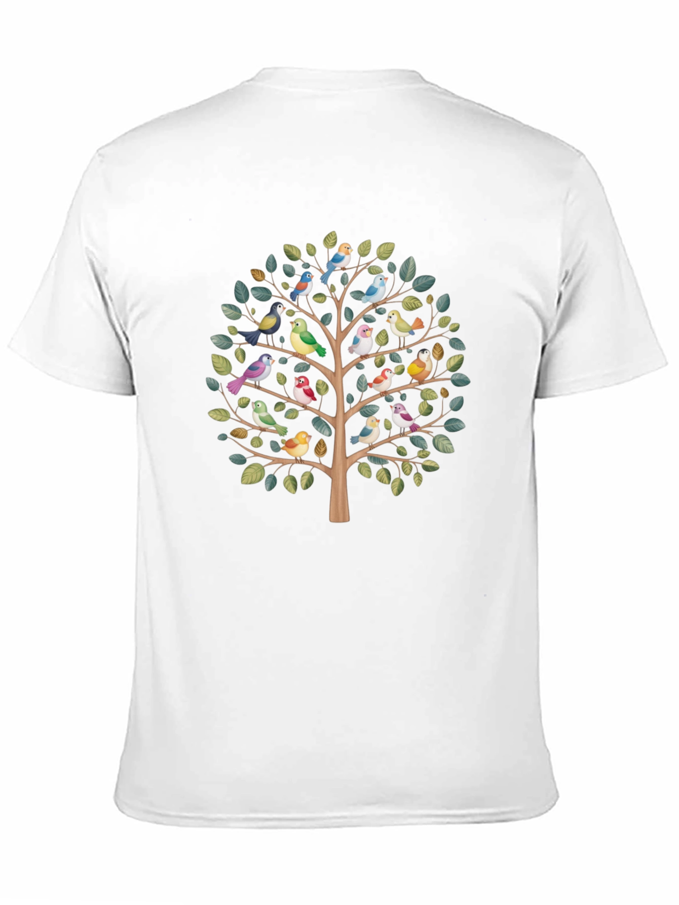 Bird Tree Graphic T-Shirt - Nature Inspired Tee
