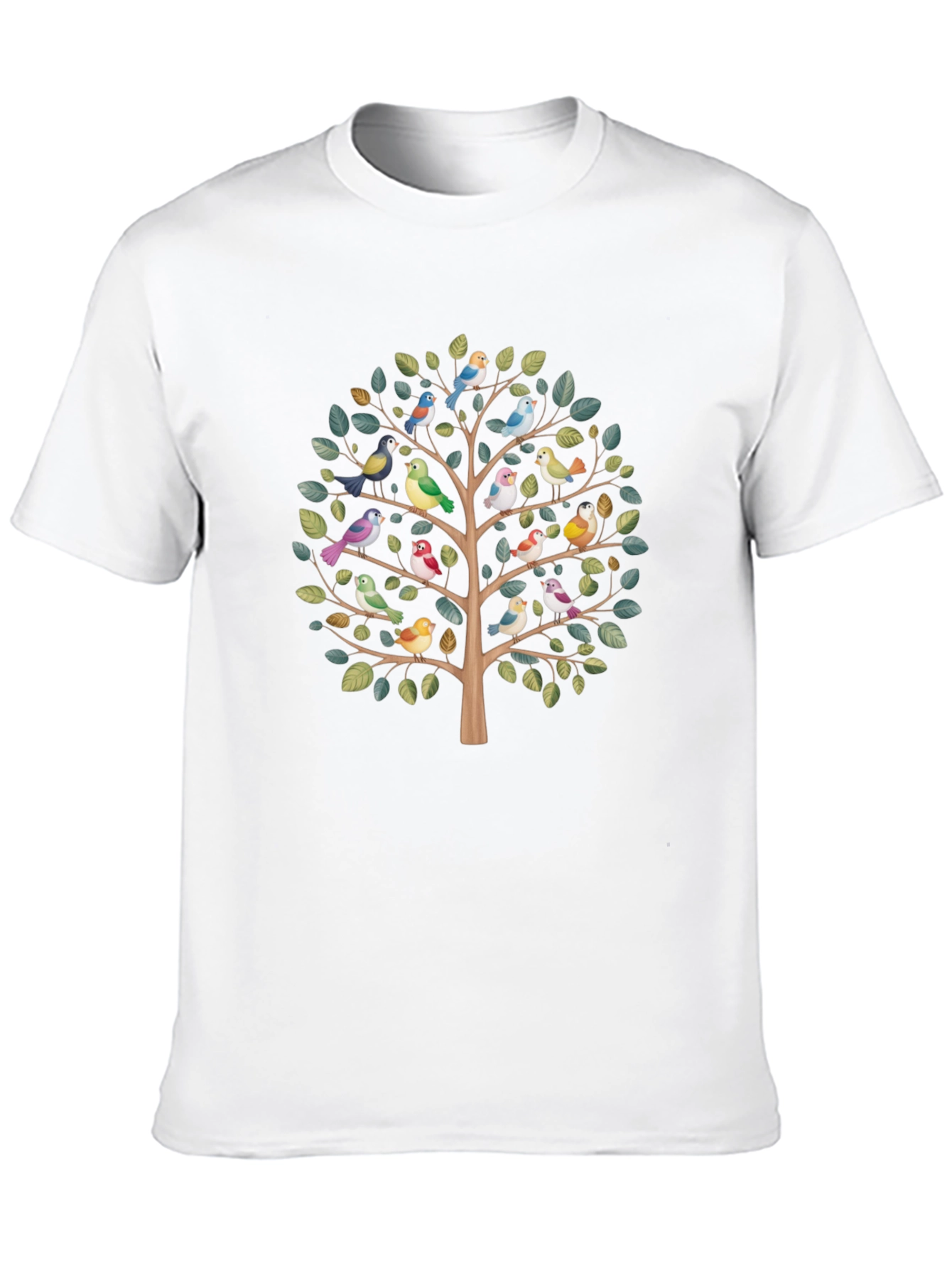 Bird Tree Graphic T-Shirt - Nature Inspired Tee