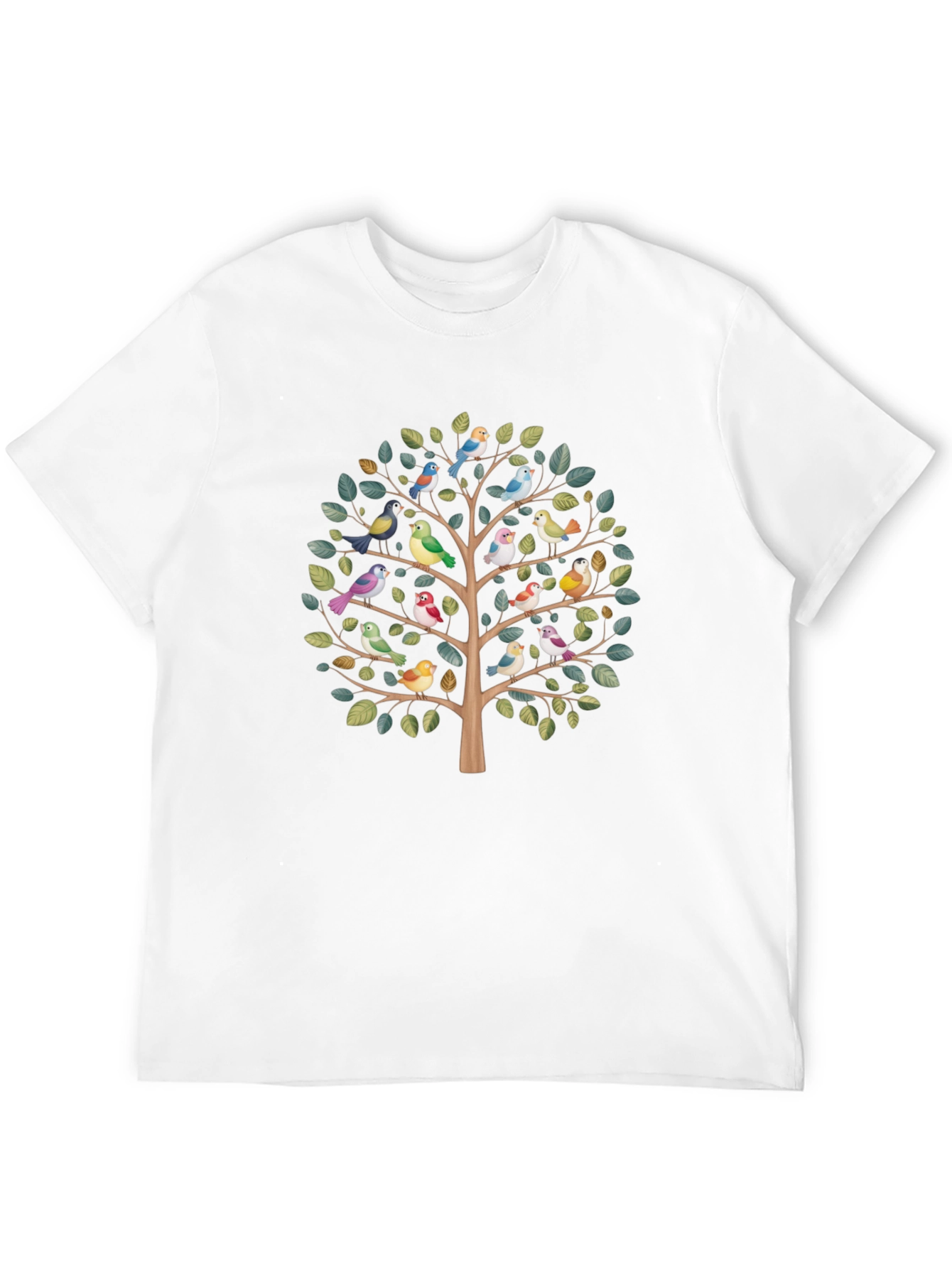 Bird Tree Graphic T-Shirt - Nature Inspired Tee