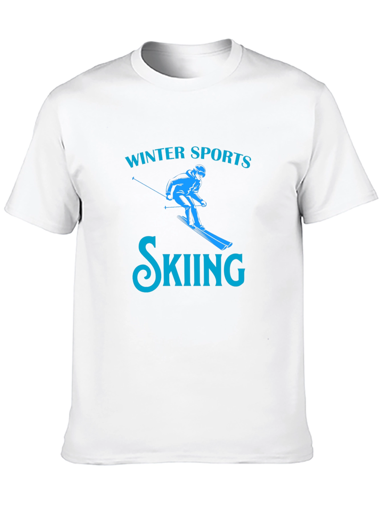 Winter Sports Skiing T-Shirt - Black