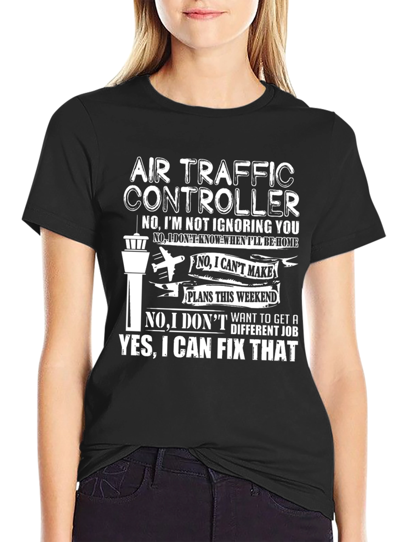 Air Traffic Controller Graphic T-Shirt Funny Aviation Tee