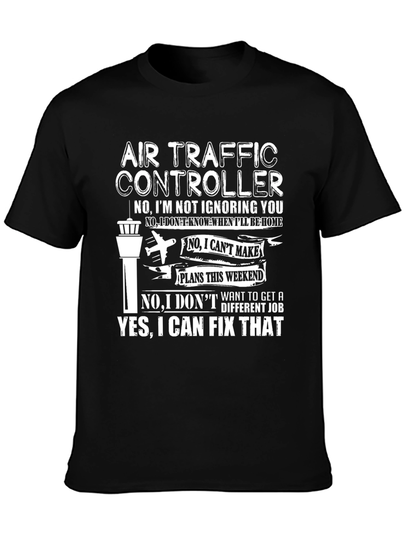 Air Traffic Controller Graphic T-Shirt Funny Aviation Tee