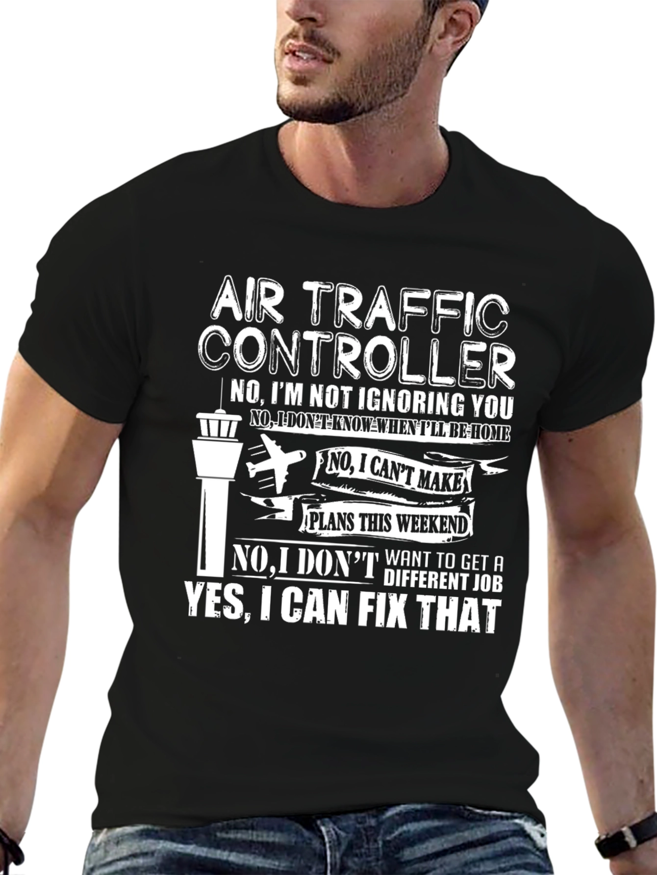 Air Traffic Controller Graphic T-Shirt Funny Aviation Tee