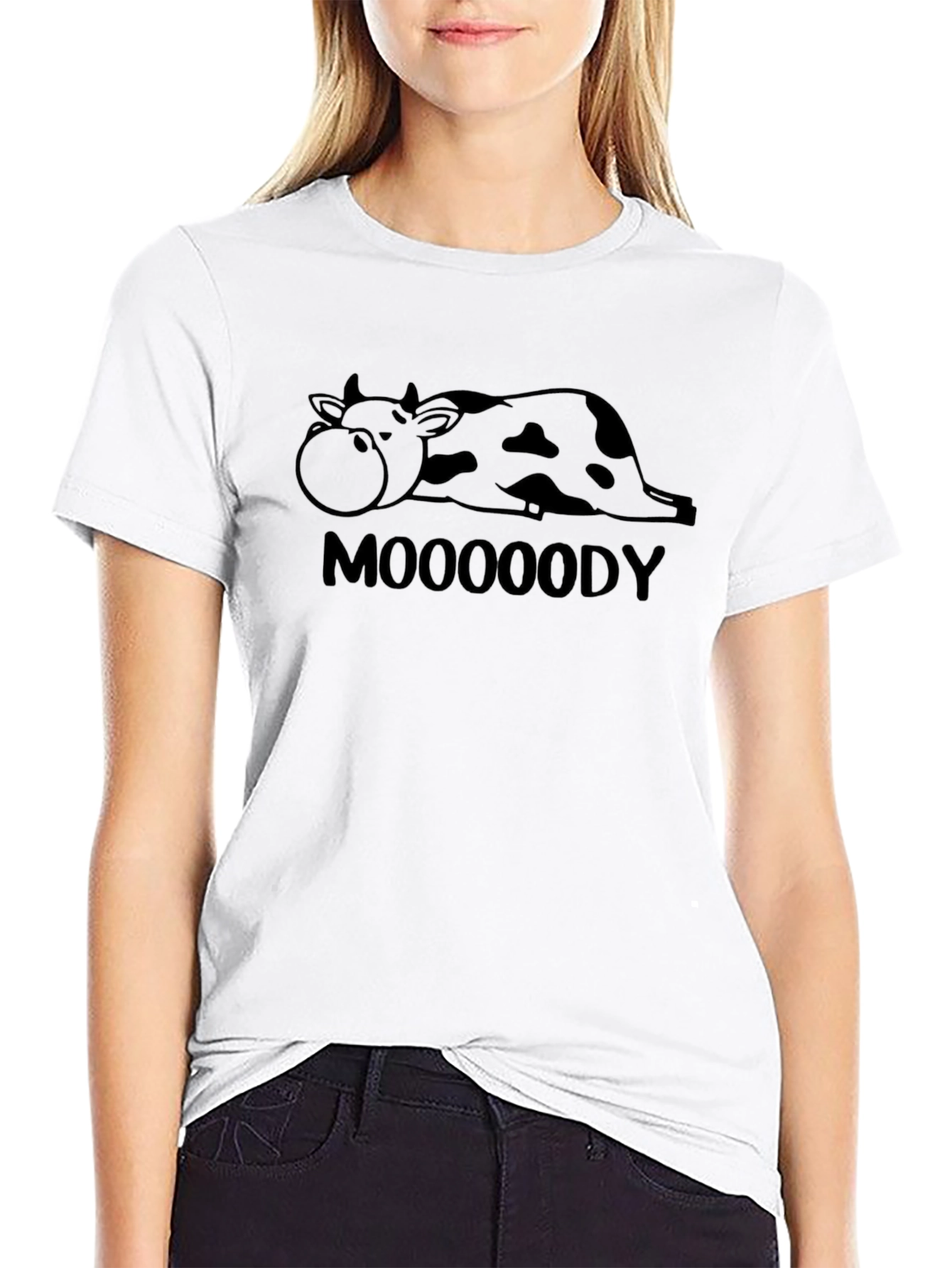 Mooooody Cow Graphic Tee - Relaxed Fit