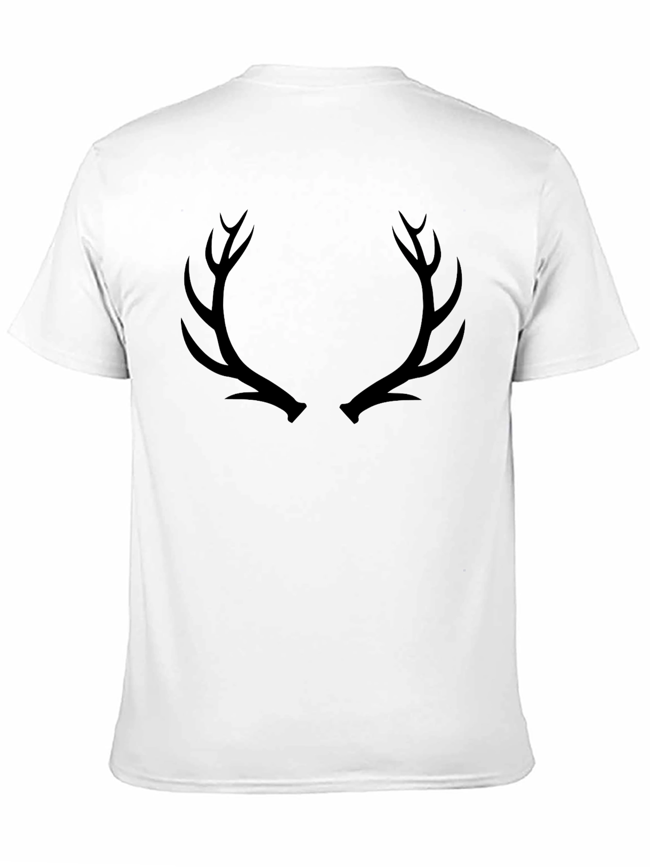 Mens Black Antler Graphic T-Shirt