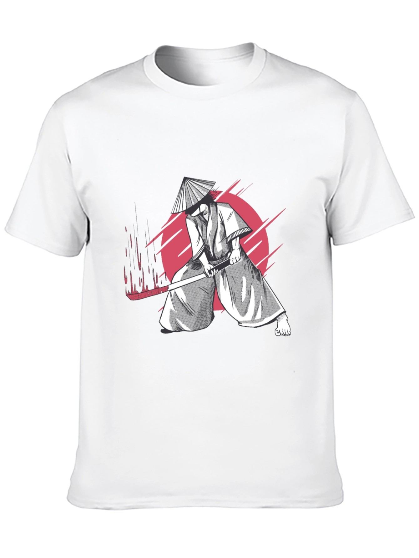 Samurai Warrior Graphic Tee - Black