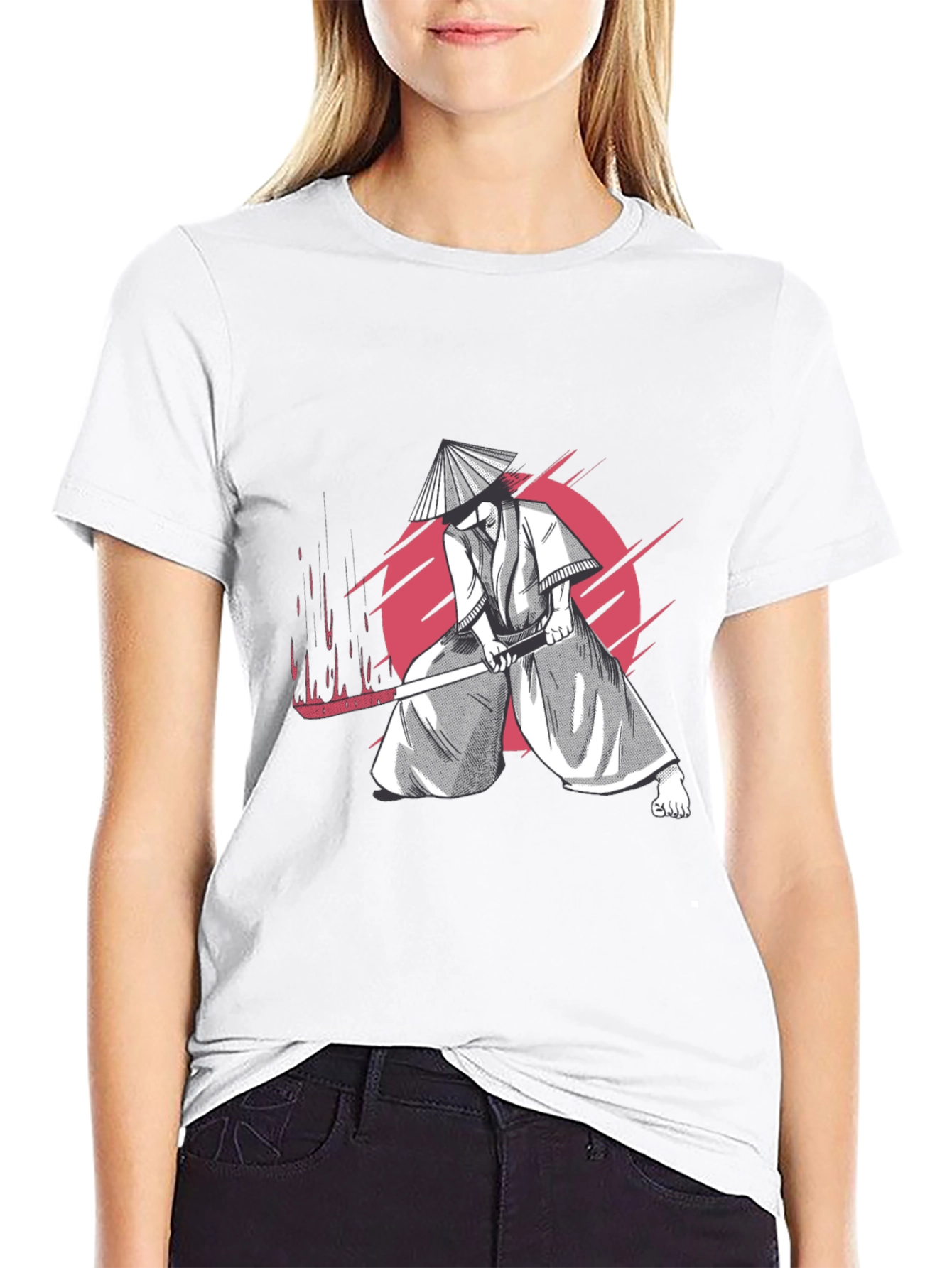 Samurai Warrior Graphic Tee - Black