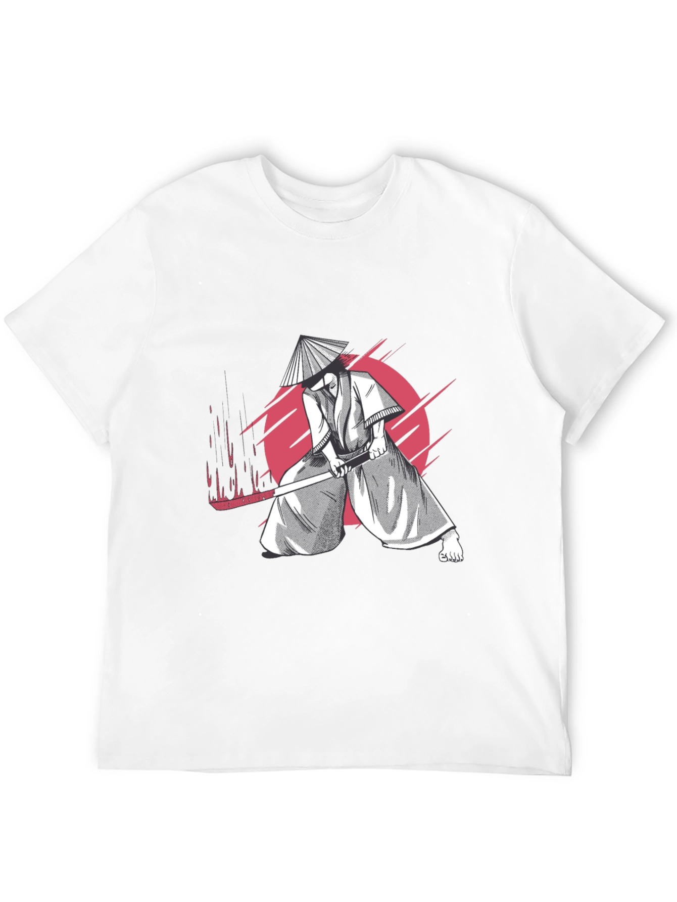 Samurai Warrior Graphic Tee - Black