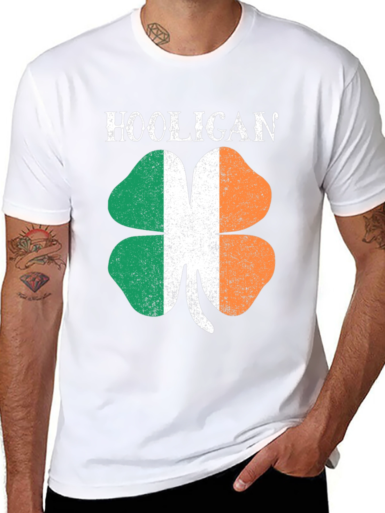 Hooligan Irish Flag Shamrock St. Patricks Day T-Shirt