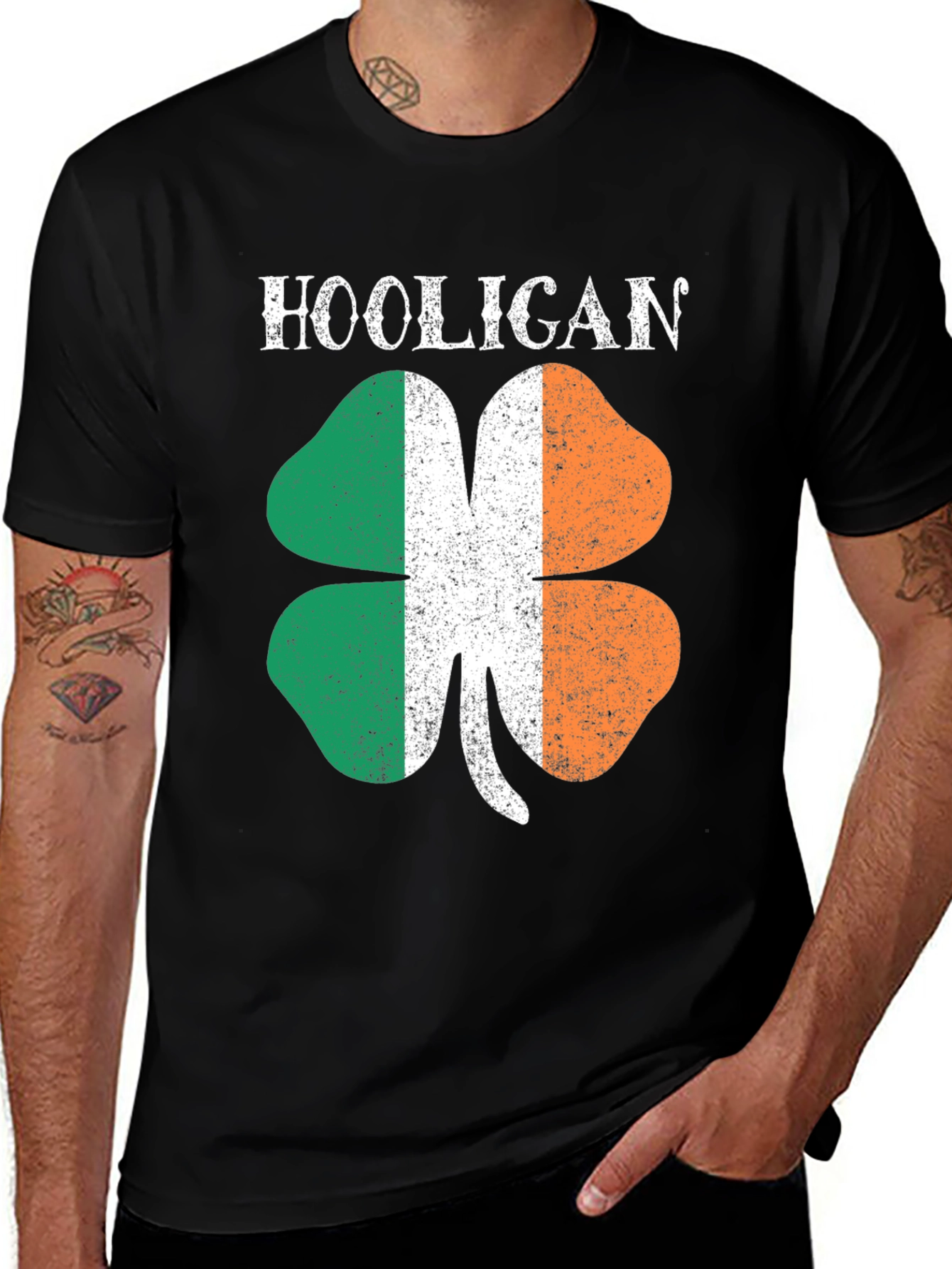 Hooligan Irish Flag Shamrock St. Patricks Day T-Shirt