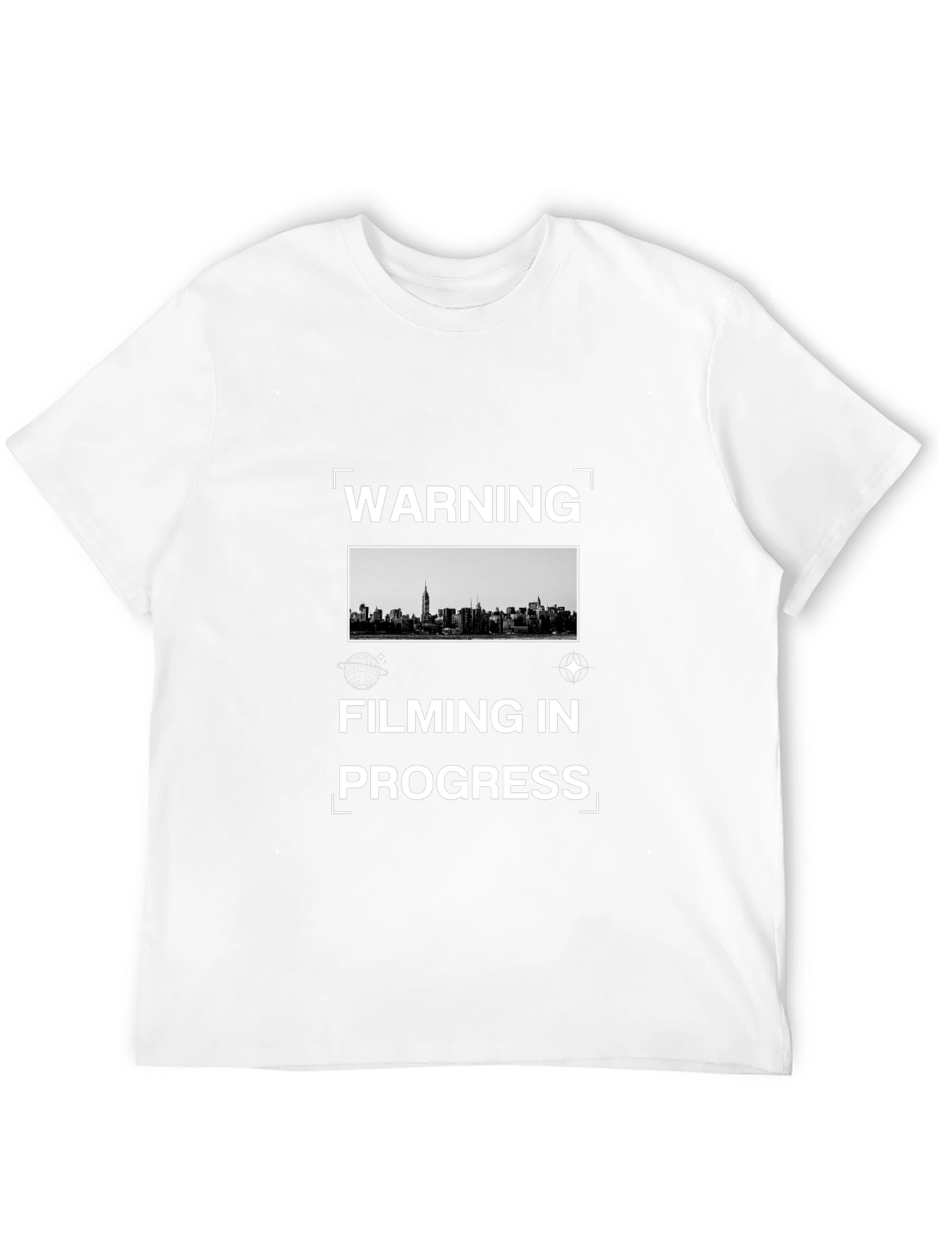Warning Filming In Progress Black T-Shirt