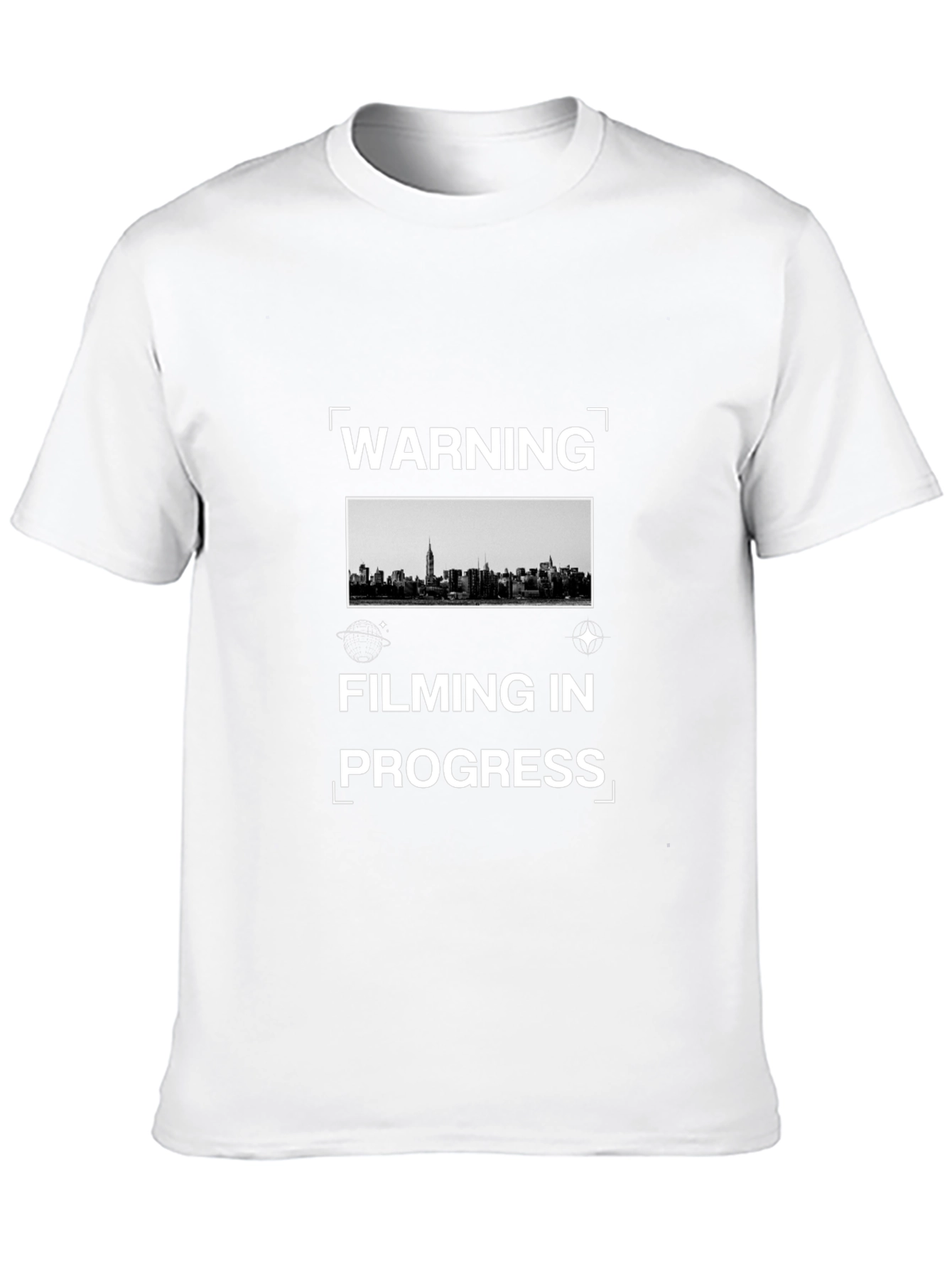 Warning Filming In Progress Black T-Shirt