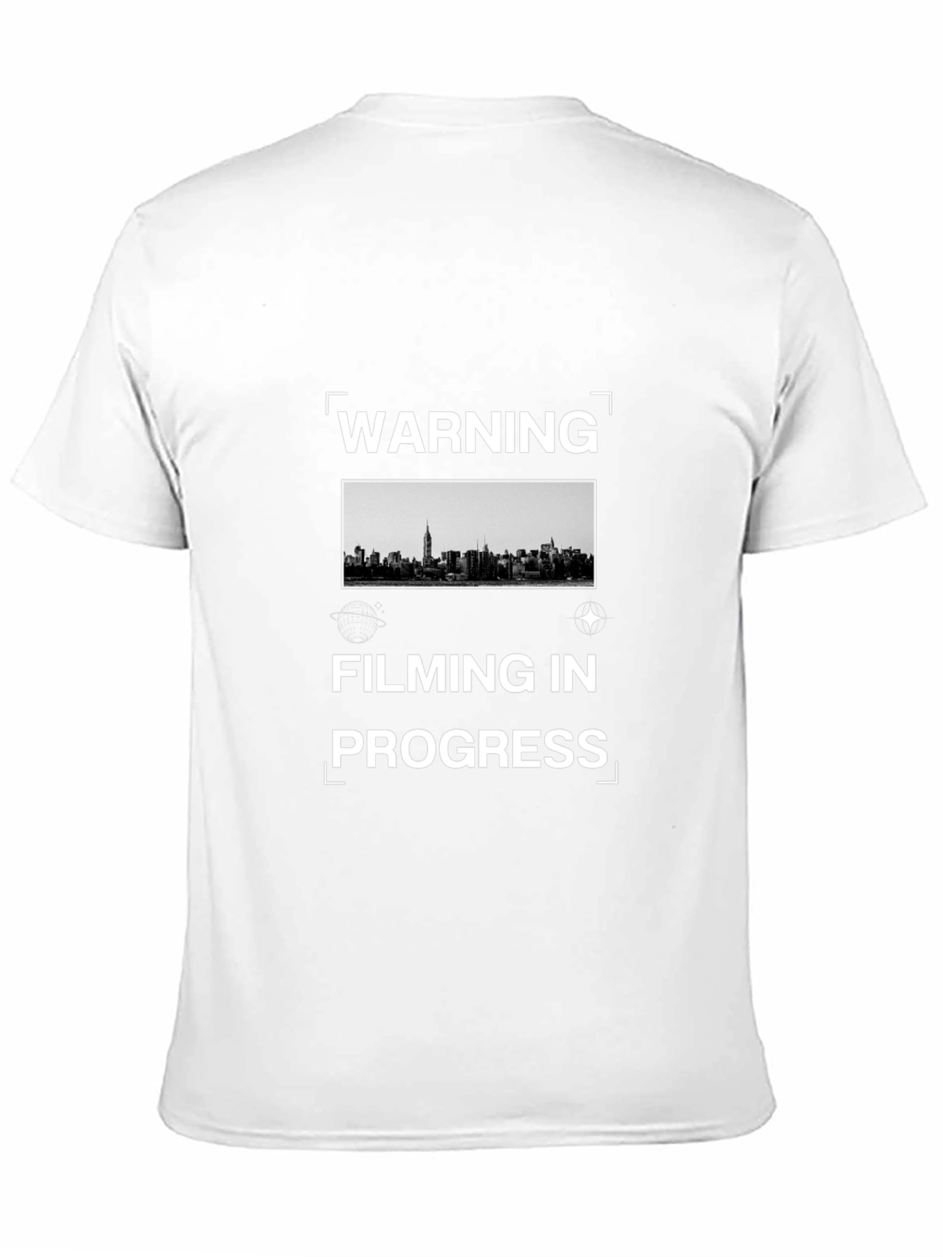 Warning Filming In Progress Black T-Shirt