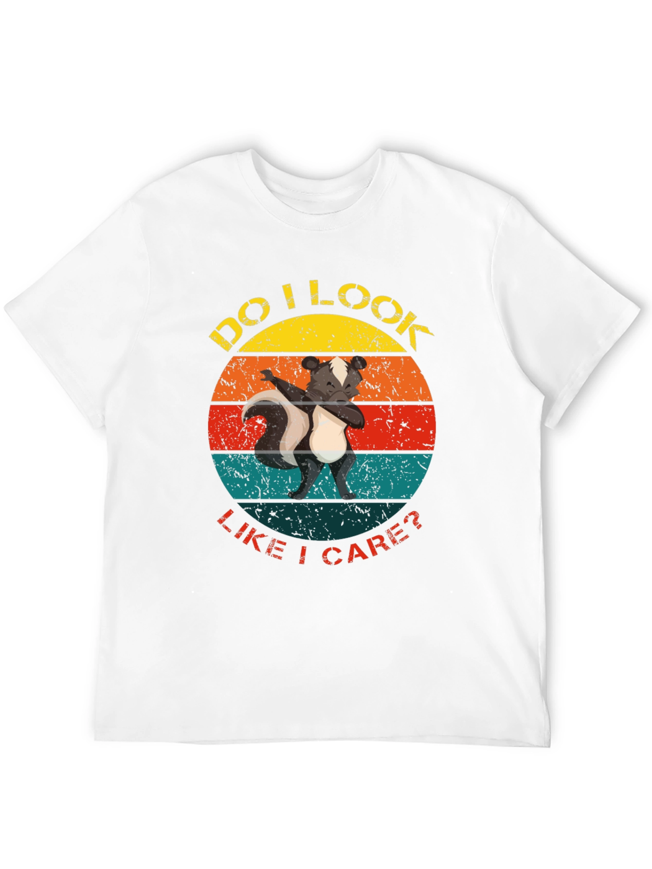 Skunk Dab Funny T-Shirt Retro Circle Design
