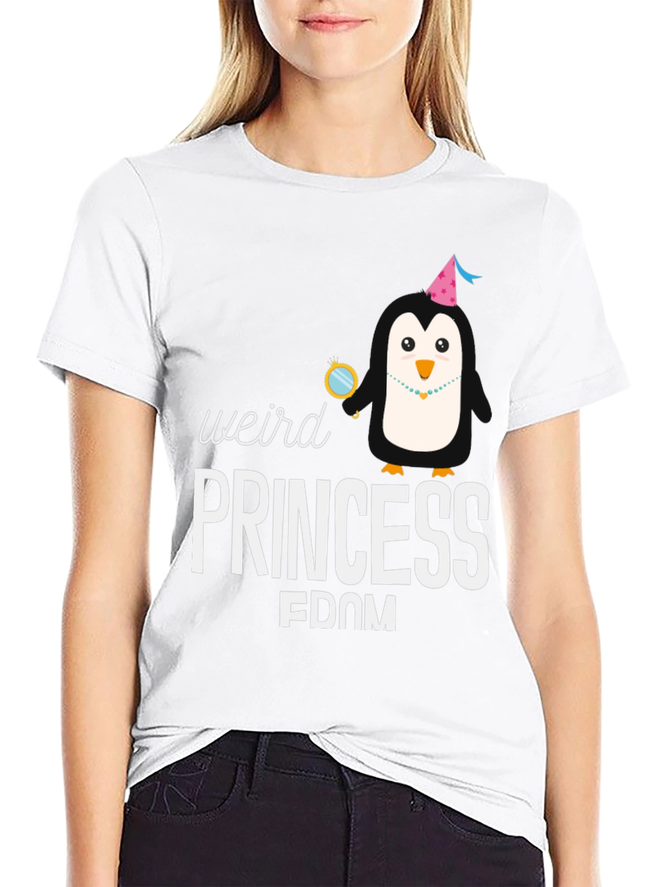 Weird Princess Fandom T-Shirt Funny Penguin Tee