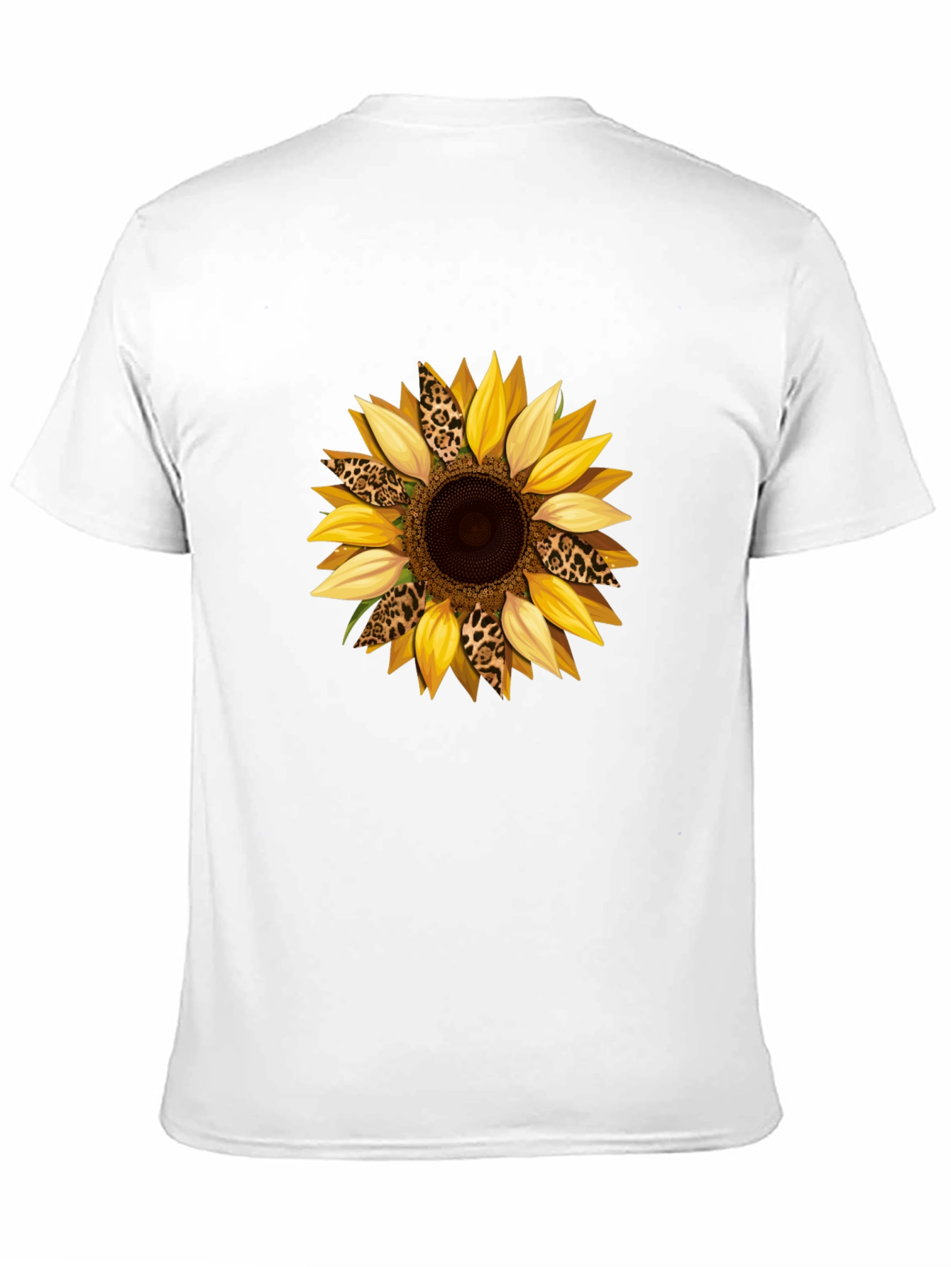 Sunflower Leopard Print Graphic T-Shirt - Black