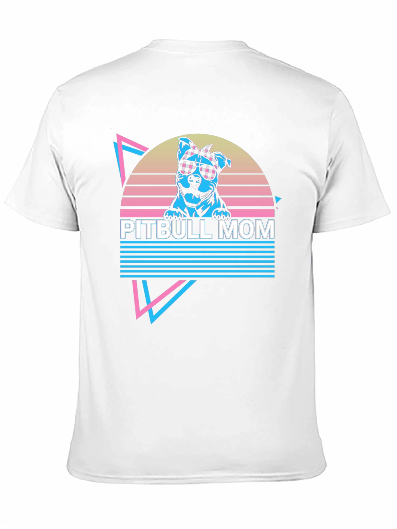 Pitbull Mom Graphic Tee - Retro 80s Style