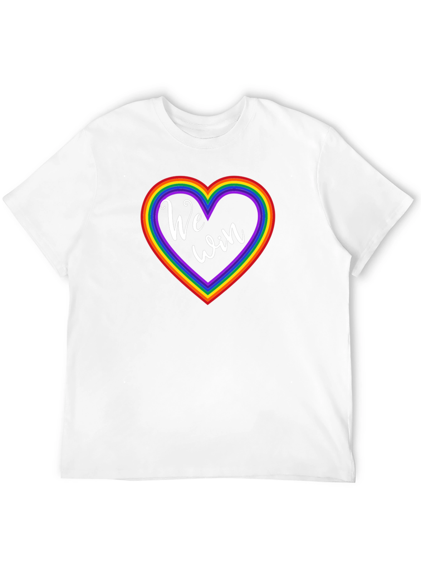 Pride Heart T-Shirt - We Win LGBTQ+ Love Tee