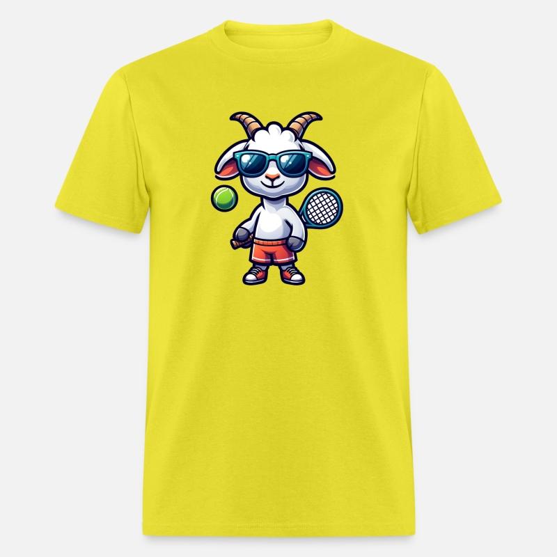 Goat Tennis Player Court Match Design