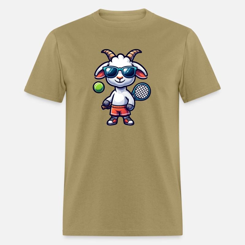Goat Tennis Player Court Match Design