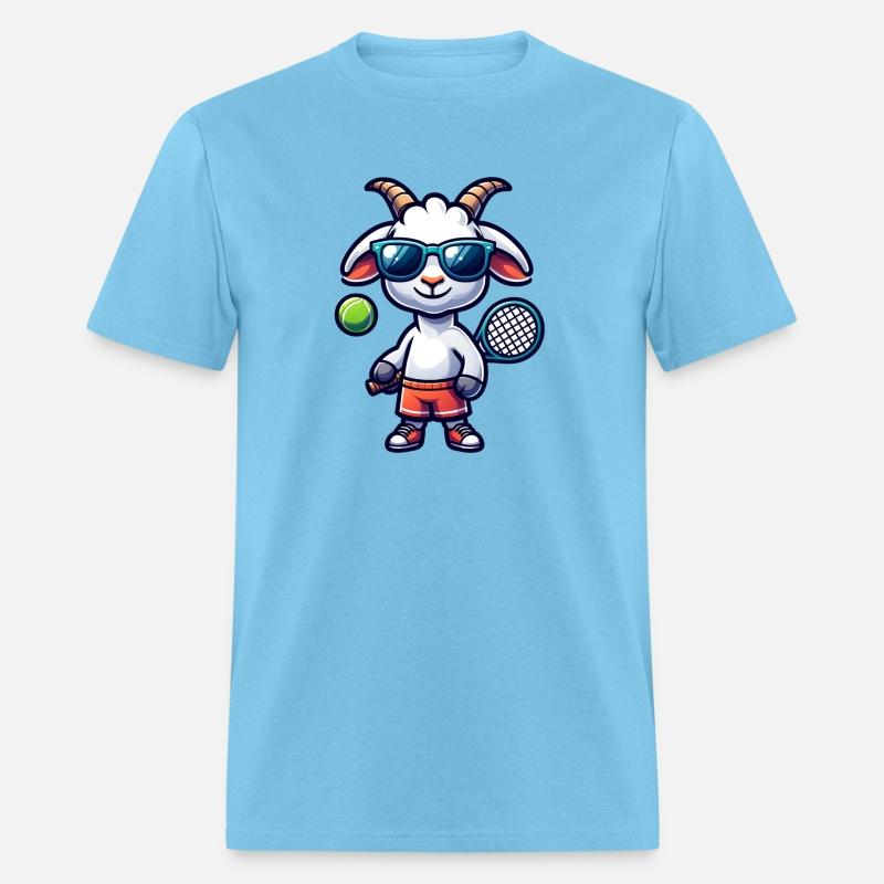 Goat Tennis Player Court Match Design