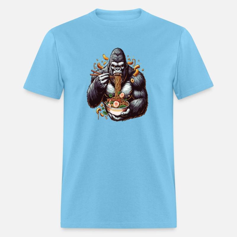 Gorilla eats ramen - Great gift idea funny graphic