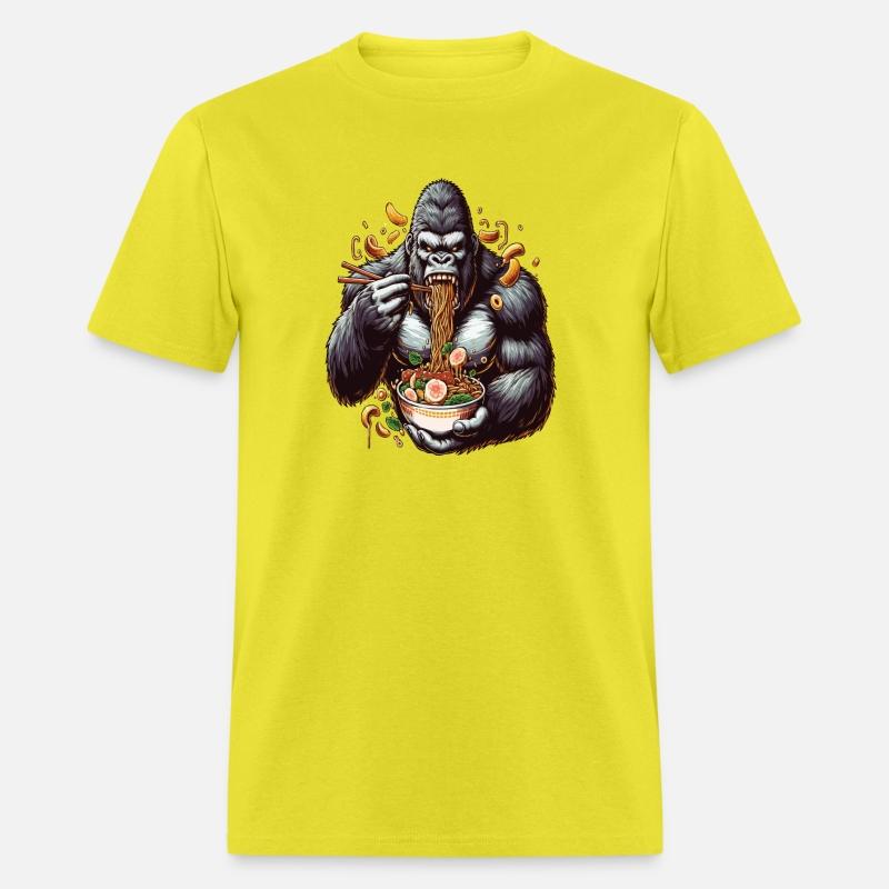 Gorilla eats ramen - Great gift idea funny graphic