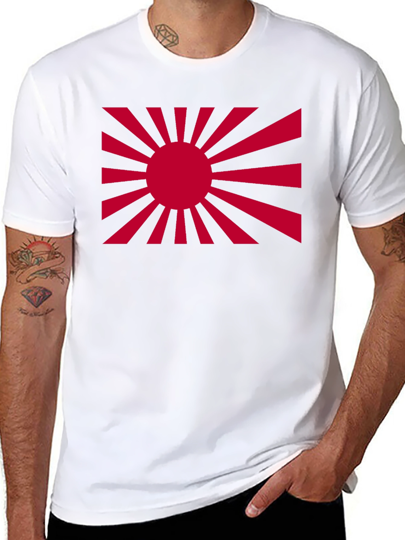 Rising Sun Graphic Tee - Black Cotton Comfort