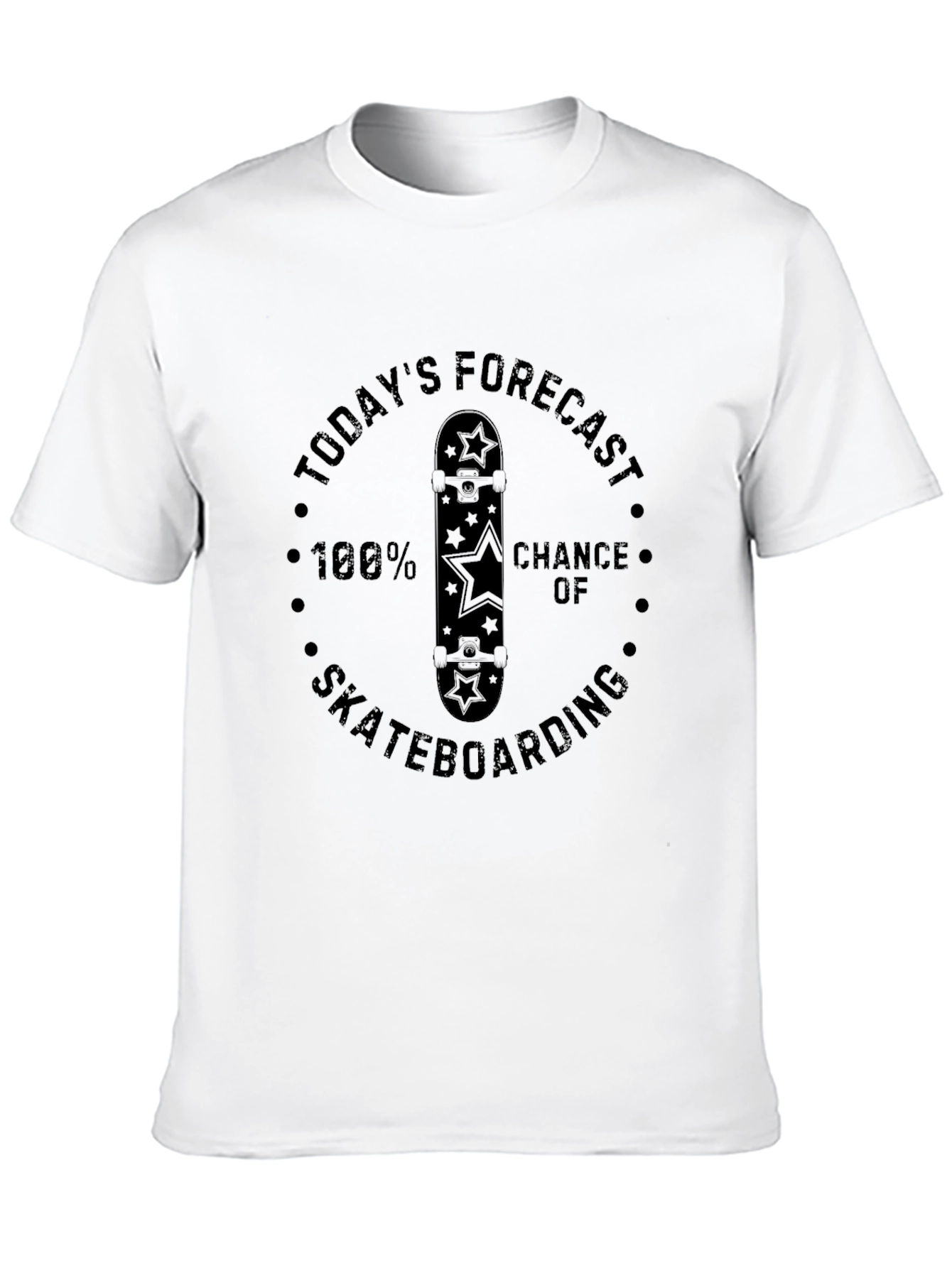 Skateboarding Forecast Tee - Black Graphic T-Shirt